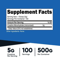 Nutricost Creatine Monohydrate Powder 500 Grams (Unflavored) Supplement EasyOptionXY LLC
