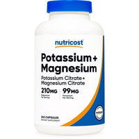 Nutricost Potassium (99 mg) Magnesium (210 mg) Citrates, 240 Capsules - Supplement EasyOptionXY LLC