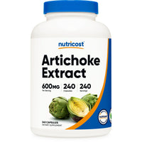 Nutricost Artichoke Extract 600mg, 240 Vegetarian Capsules - Non-GMO Supplement EasyOptionXY LLC
