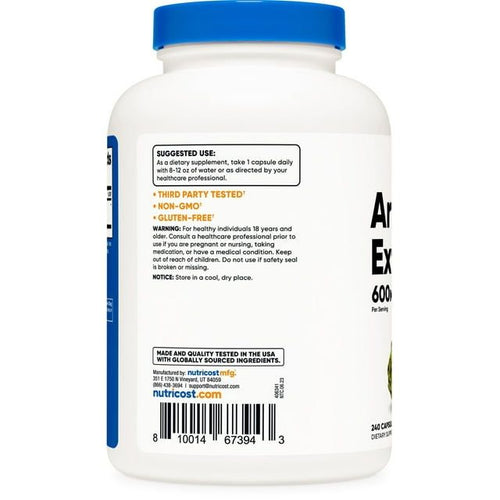 Nutricost Artichoke Extract 600mg, 240 Vegetarian Capsules - Non-GMO Supplement EasyOptionXY LLC