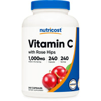 Nutricost Vitamin C with Rose Hips Supplement 1000mg, 240 Capsules EasyOptionXY LLC