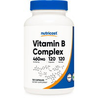Nutricost Vitamin B Complex 460mg, 120 Capsules - with Vitamin C - Energy Complex Supplement EasyOptionXY LLC
