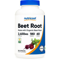 Nutricost Beet Root 2400mg, 180 Capsules - Supplement made with Organic Beet Root, 60 Servings EasyOptionXY LLC