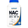 Nutricost NAC (N-Acetyl L-Cysteine) 600mg, 180 Capsules - Non-GMO, Gluten Free Supplement EasyOptionXY LLC