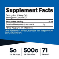 Nutricost Creatine Monohydrate Powder (500 Grams) (Fruit Punch) Supplement EasyOptionXY LLC