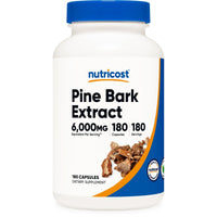 Nutricost Pine Bark Extract 6000mg Equivalent, 180 Capsules - Non-GMO Supplement EasyOptionXY LLC