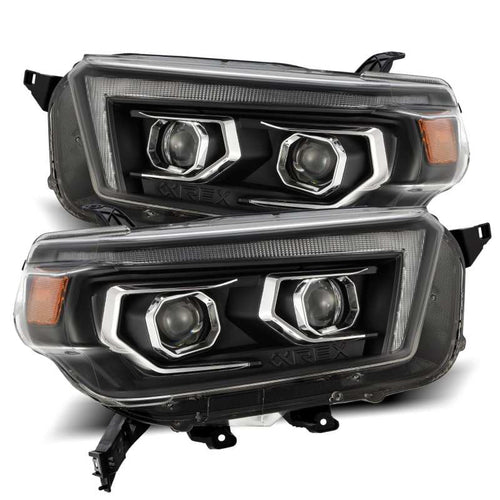 AlphaRex 10-13 Toyota 4Runner LUXX-Series Projector Headlights Black OffRoadUSA.com