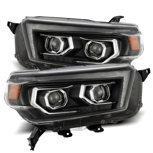 AlphaRex 10-13 Toyota 4Runner LUXX-Series Projector Headlights Black OffRoadUSA.com