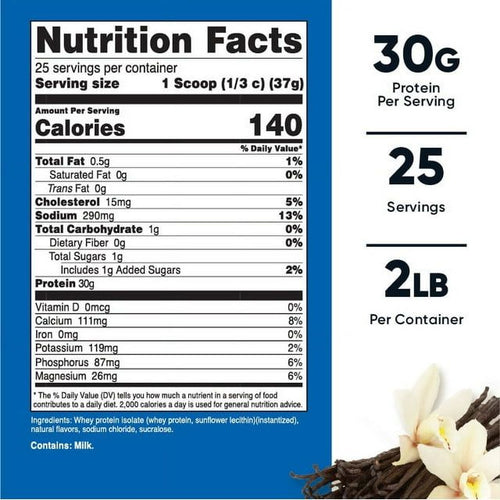 Nutricost Whey Protein Isolate Powder (Vanilla) 2LBS - Gluten Free & Non-GMO EasyOptionXY LLC