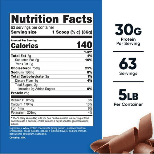 Nutricost Whey Protein Concentrate Powder (Chocolate) 5LBS, Supplement EasyOptionXY LLC