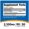 Nutricost Lion's Mane Mushroom Capsules 2100mg per Serving, 30 Servings, 90 Capsules, Supplement EasyOptionXY LLC