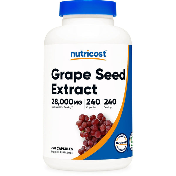 Nutricost Grape Seed Extract 28,000mg, 240 Capsules - Non-GMO, Gluten Free Supplement EasyOptionXY LLC