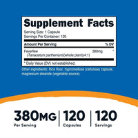 Nutricost Feverfew Capsules 380mg, 120 Capsules, Vegetarian Friendly, Non-GMO & Gluten Free EasyOptionXY LLC