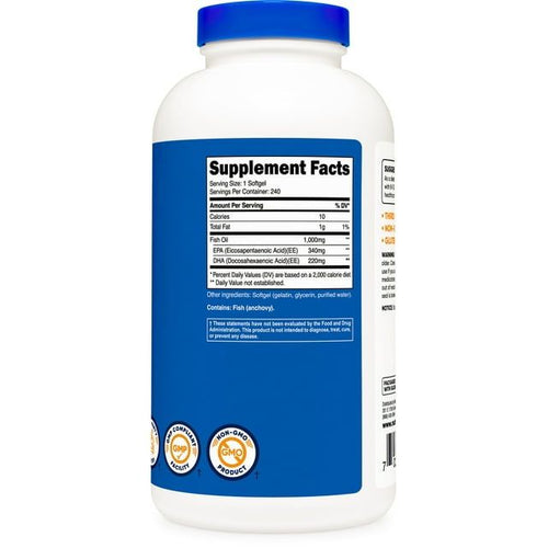 Nutricost Fish Oil Supplement 1000mg, 240 Softgels - 560mg of Omega-3 EasyOptionXY LLC