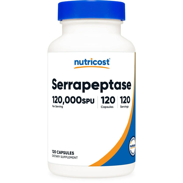 Nutricost Serrapeptase 120,000 SPU, 120 Capsules - Vegetarian Supplement EasyOptionXY LLC