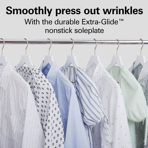 Hamilton Beach Steam Iron with Extra-Glide Nonstick Soleplate, Fast Heating, Anti-Drip Design, Adjustable Steam and Fabric Settings, Purple, 14100 EasyOptionXY LLC