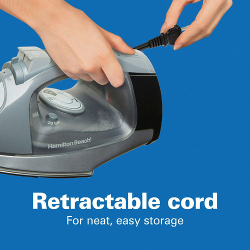 Hamilton Beach Retractable Cord Iron, 1500 Watts, Model 14882 EasyOptionXY LLC