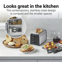 Hamilton Beach 2 Slice Toaster with Wide Slots, Bagel Function, Toast Boost, Stainless, New, 22997F EasyOptionXY LLC