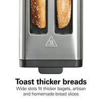 Hamilton Beach 2 Slice Toaster with Wide Slots, Bagel Function, Toast Boost, Stainless, New, 22997F EasyOptionXY LLC