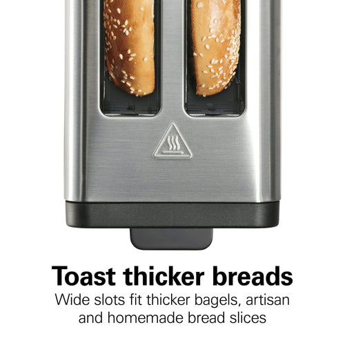 Hamilton Beach 2 Slice Toaster with Wide Slots, Bagel Function, Toast Boost, Stainless, New, 22997F EasyOptionXY LLC