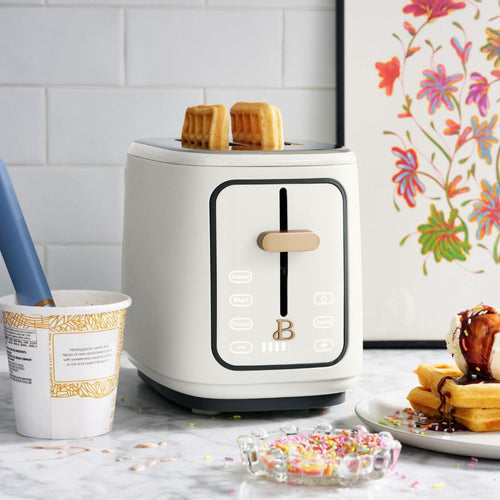Beautiful 2-Slice Toaster with Touch-Activated Display, White Icing by Drew Barrymore EasyOptionXY LLC