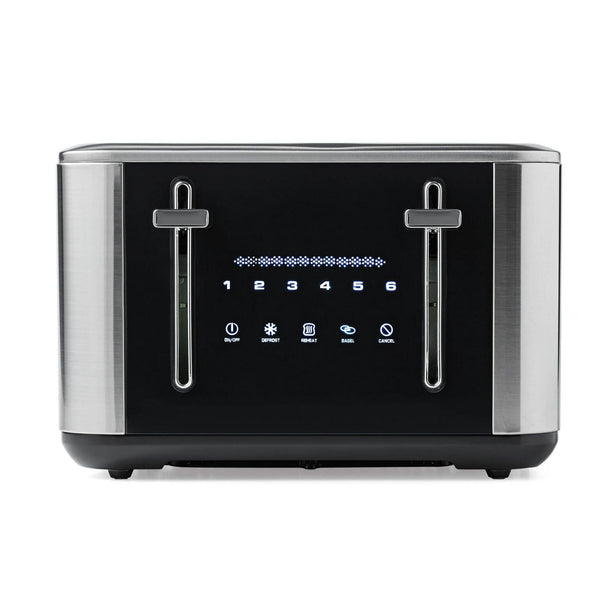 Farberware Touchscreen 4-Slice Toaster, Stainless Steel and Black, New EasyOptionXY LLC