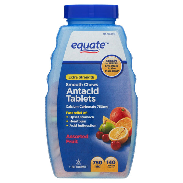Equate Extra Strength Smooth Chews Antacid Tablets; Assorted Fruit; 140 Count EasyOptionXY LLC