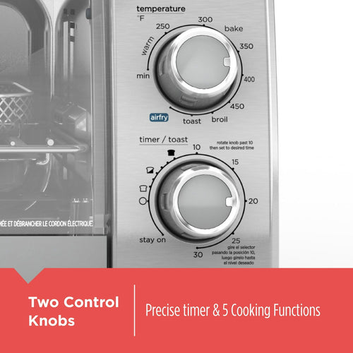 BLACK+DECKER Crisp 'N Bake Air Fry 4-Slice Toaster Oven, Silver & Black, TO1787SS EasyOptionXY LLC