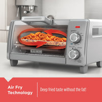 BLACK+DECKER Crisp 'N Bake Air Fry 4-Slice Toaster Oven, Silver & Black, TO1787SS EasyOptionXY LLC
