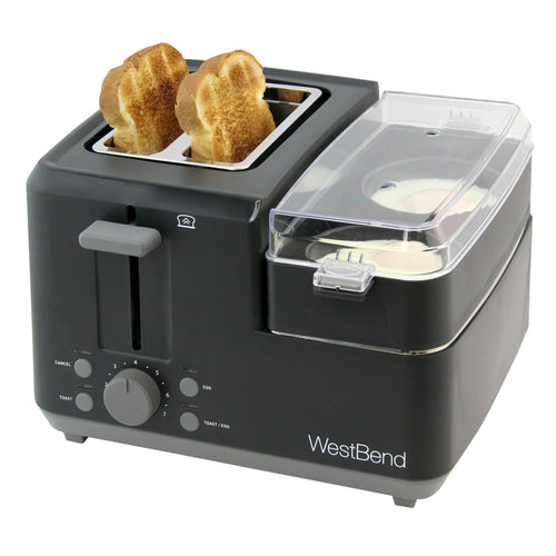West Bend 2-Slice Breakfast Station Egg & Muffin Toaster, 78500, New EasyOptionXY LLC