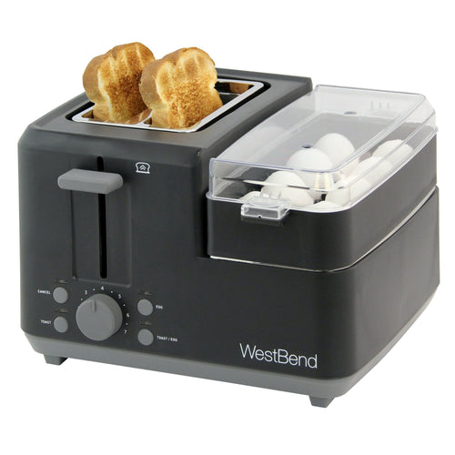 West Bend 2-Slice Breakfast Station Egg & Muffin Toaster, 78500, New EasyOptionXY LLC