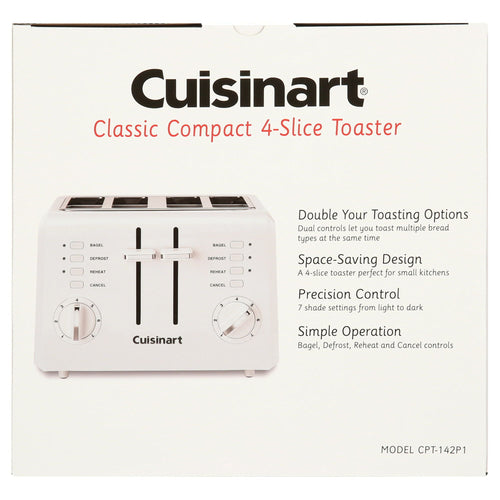 Cuisinart Toasters 4 Slice Compact Plastic Toaster, New, CPT-142P1 EasyOptionXY LLC