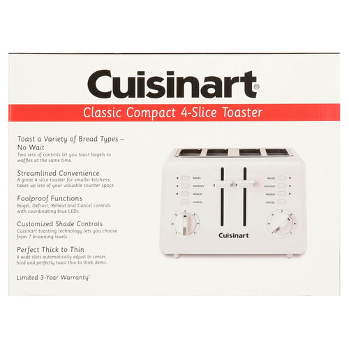 Cuisinart Toasters 4 Slice Compact Plastic Toaster, New, CPT-142P1 EasyOptionXY LLC