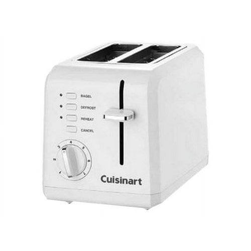 Cuisinart Plastic Compact 2 Slice White Toaster EasyOptionXY LLC
