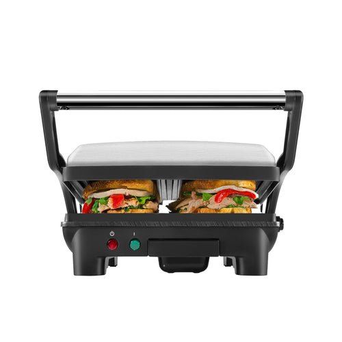 Chefman 3-in-1 Electric Indoor Panini Press & Grill, 4-Slice Sandwich Press, Opens 180¡ã for Grilling EasyOptionXY LLC