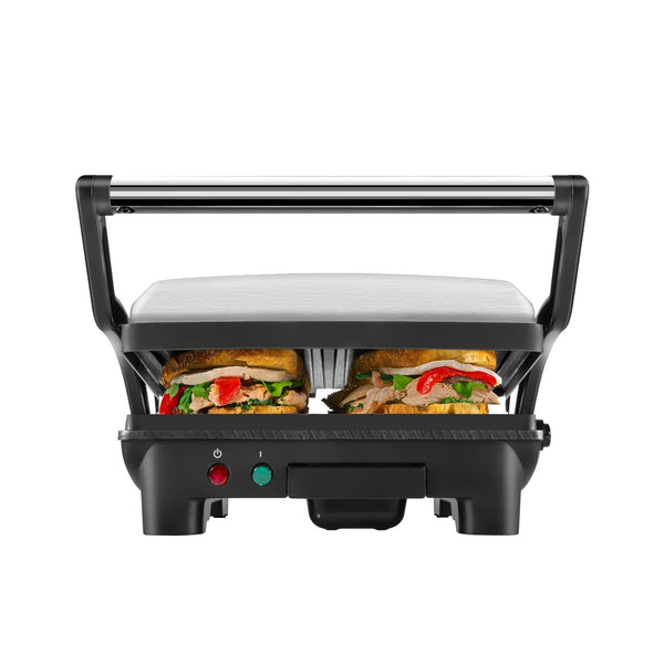 Chefman 3-in-1 Electric Indoor Panini Press & Grill, 4-Slice Sandwich Press, Opens 180¡ã for Grilling EasyOptionXY LLC
