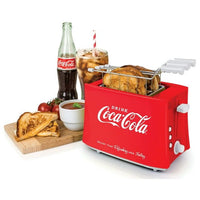 Nostalgia TCS2CK Coca-Cola Grilled Cheese Toaster with Easy-Clean Toaster Baskets and Adjustable Toasting Dial EasyOptionXY LLC