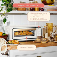 Beautiful Infrared Air Fry Toaster Oven, 9-Slice, 1800 W, White Icing by Drew Barrymore EasyOptionXY LLC