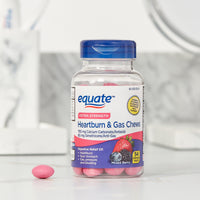 Equate Extra Strength Heartburn Relief and Gas Relief Chews; Mixed Berry; 54 Count EasyOptionXY LLC