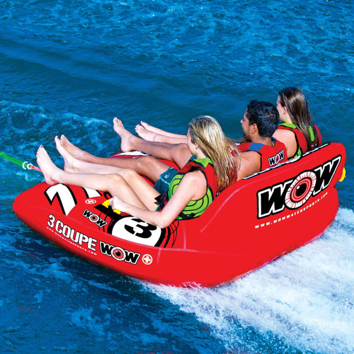 WOW Sports 3 Person Coupe Cockpit Towable Water Tube For Pool and Lake (15-1040) Jupiter Gear