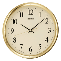 Seiko 12" Ultra-Modern Gold-Tone Wall Clock, Quartz, Analog, QXA417GLH EasyOptionXY LLC