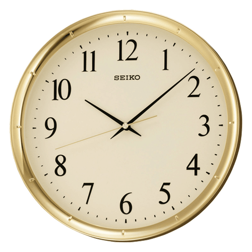 Seiko 12" Ultra-Modern Gold-Tone Wall Clock, Quartz, Analog, QXA417GLH EasyOptionXY LLC