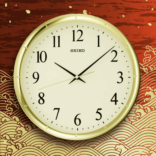 Seiko 12" Ultra-Modern Gold-Tone Wall Clock, Quartz, Analog, QXA417GLH EasyOptionXY LLC