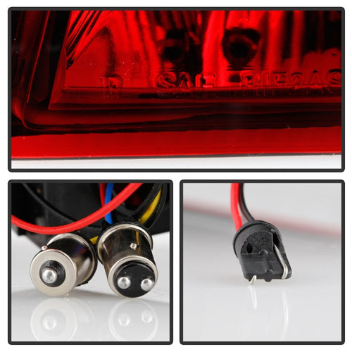 xTune Porsche 911 996 ( Non 4S. Turbo. GT3 ) 99-04 LED Tail Lights Red Clear ALT-ON-P99699-LED-RC OffRoadUSA.com