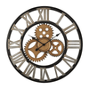 DecMode 30" Brown Metal Gear Wall Clock EasyOptionXY LLC