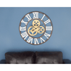 DecMode 30" Brown Metal Gear Wall Clock EasyOptionXY LLC