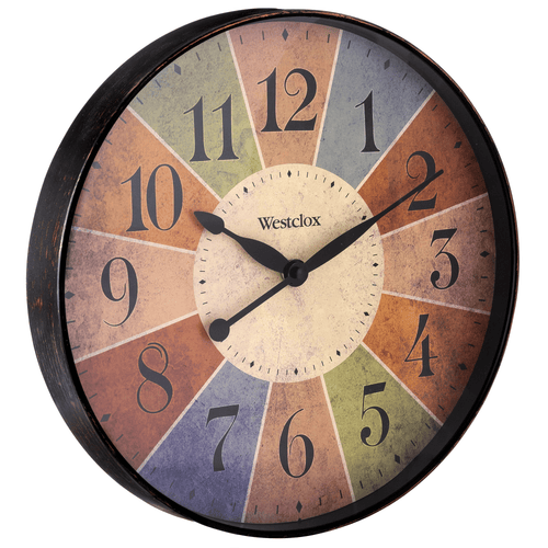 Westclox Round Multi Color Kaleidoscope Analog QA 12" Wall Clock EasyOptionXY LLC