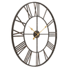 Solange Round Analog Metal Wall Clock - 30" Dark Brown EasyOptionXY LLC