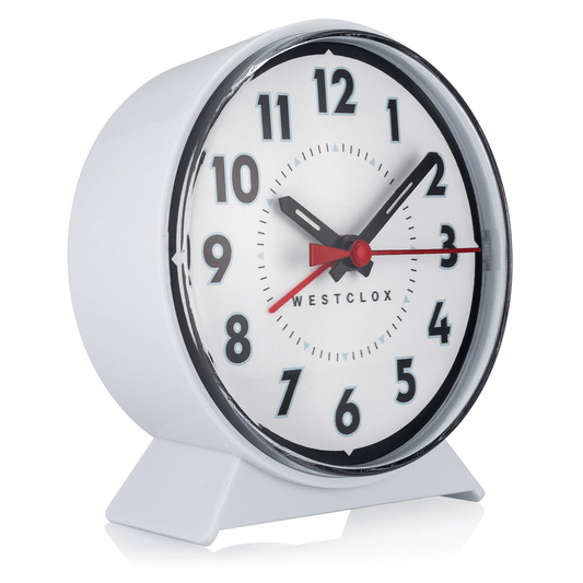Westclox Retro Style Analog Mechanical Keywound Bedside or Desk Alarm Clock - White Dial EasyOptionXY LLC