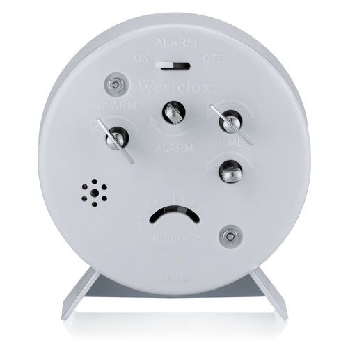 Westclox Retro Style Analog Mechanical Keywound Bedside or Desk Alarm Clock - White Dial EasyOptionXY LLC